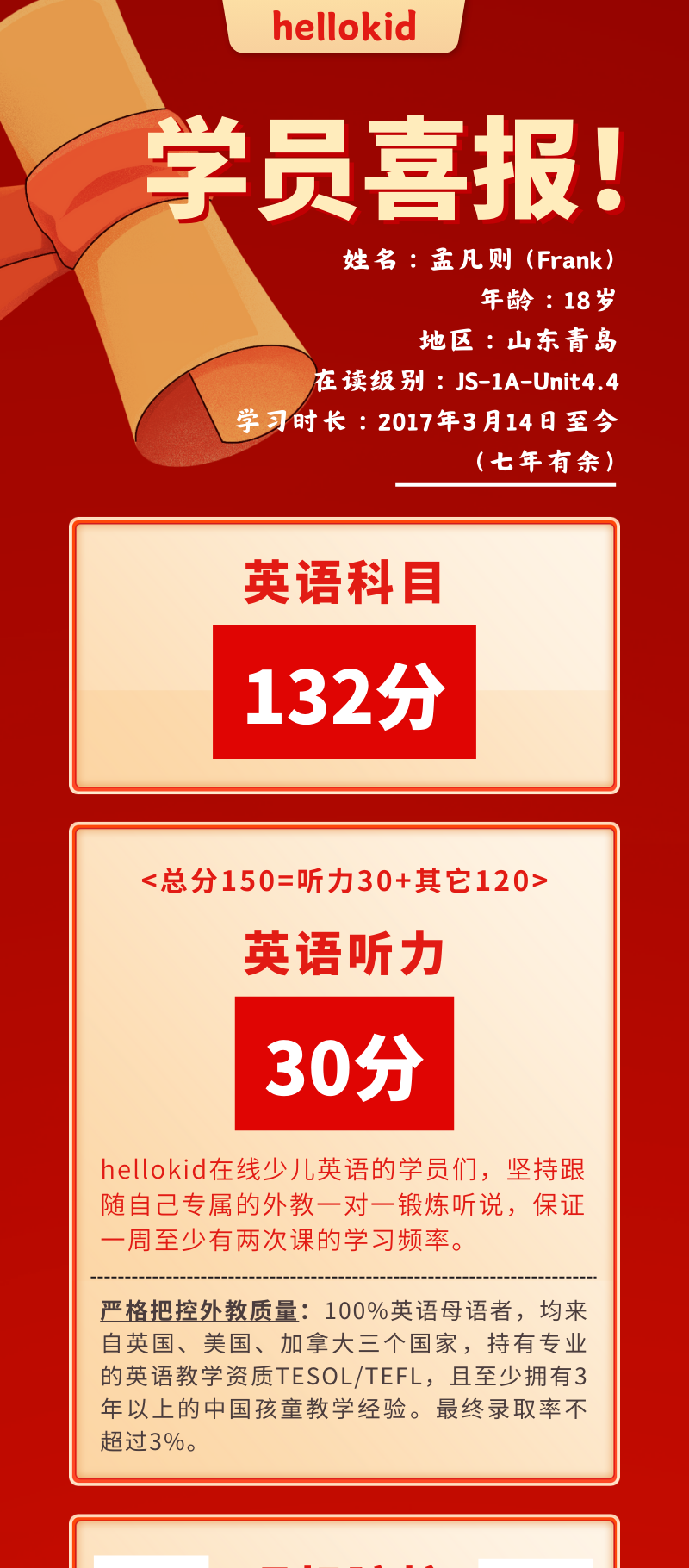 Frank成绩与案例证据